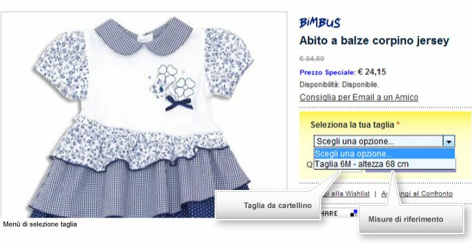 Guida taglie Outeltbambini.it