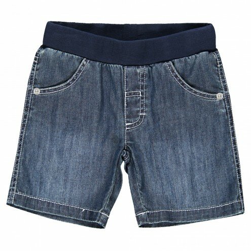 Bermuda chambray con costa in vita