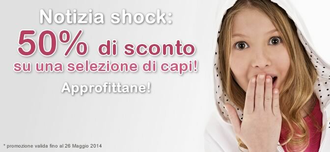 Notizia shock: 50% di sconto su una selezione di capi